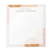 Abstracte Waterverf Vormt Blocnote (Voorkant)