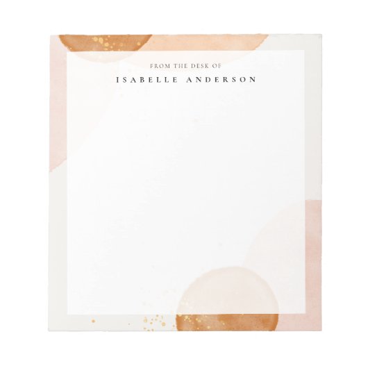 Abstracte Waterverf Vormt Blocnote (Voorkant)