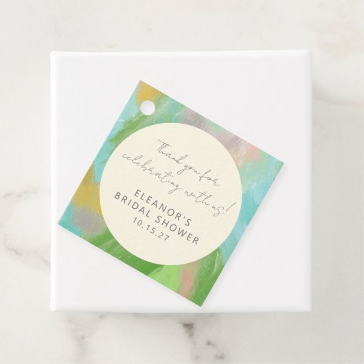 Abstracte Waterverf Vrijgezellenfeest Custom dank  Bedankjes Labels (In situ)