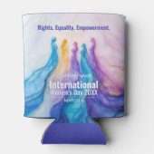 Abstracte Waterverf Vrouwendag Blikjeskoeler (Achterkant)