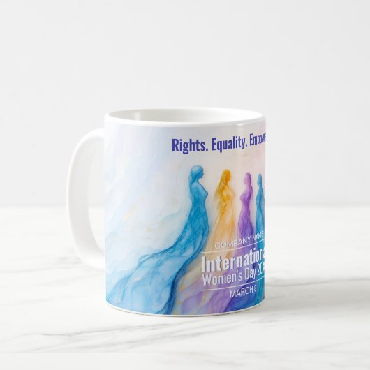 Abstracte Waterverf Vrouwendag Koffiemok (Voorkant links)