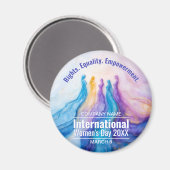 Abstracte Waterverf Vrouwendag Magneet (Voorkant / Achterkant)