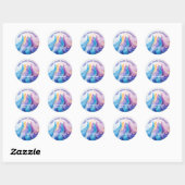 Abstracte Waterverf Vrouwendag Ronde Sticker (Vel)