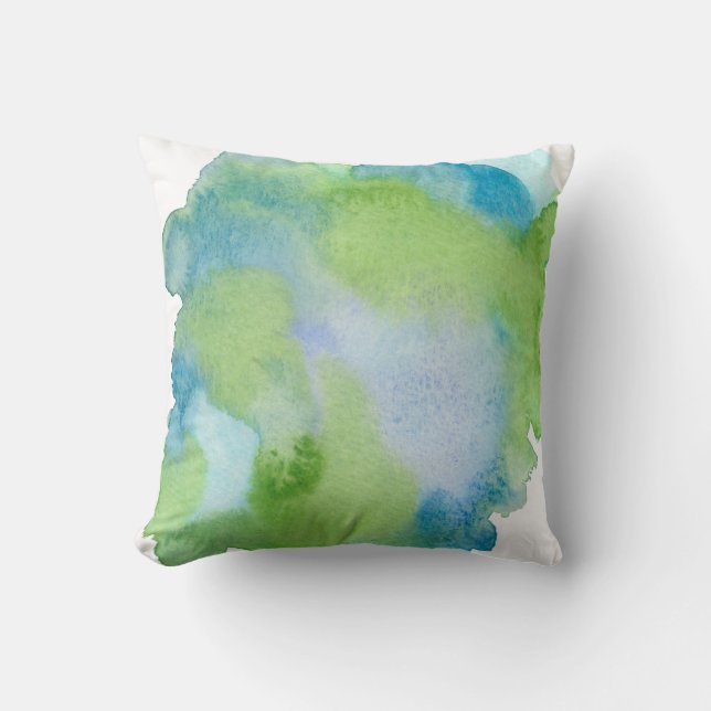 Abstracte Waterverf Was Schilderen Worp Kussen (Voorkant)