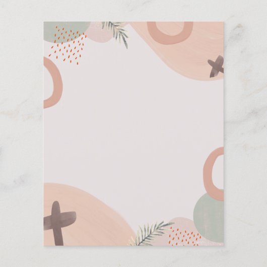 Abstracte Waterverf Wedding Flyer (Achterkant)