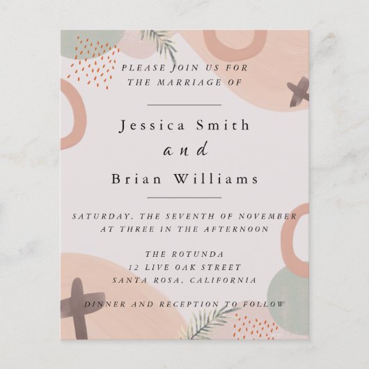 Abstracte Waterverf Wedding Flyer (Voorkant)