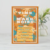 Abstracte Waterverf Wildflower Gold Afstuderen Aankondiging (Staand voorkant)