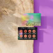 Abstracte Waterverf wimper na zorginstructie Visitekaartje