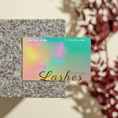 Abstracte Waterverf wimper na zorginstructie Visitekaartje