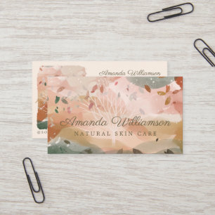 Abstracte Waterverf Winter Autumn Tree Branch  Visitekaartje