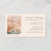 Abstracte Waterverf Winter Autumn Tree Branch Visitekaartje (Achterkant)