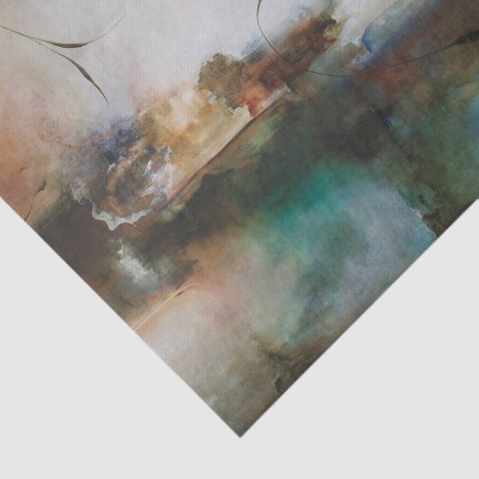 Abstracte Waterverf wolken - Weefselpapier Tissuepapier (Detail)