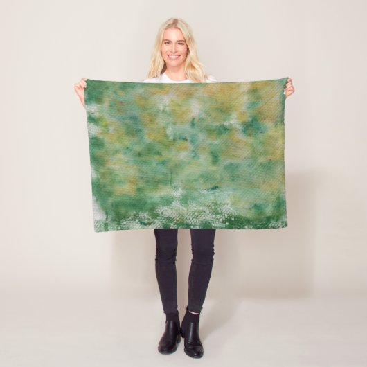 Abstracte Waterverf Worpdeken Fleece Deken (In situ)