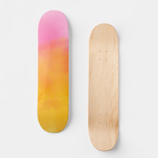 Abstracte Waterverf Zachte achtergrond Persoonlijk Skateboard (Voorkant)