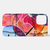 Abstracte Waterverf Zwart Wit Patroon Case-Mate iPhone Case (Achterkant (horizontaal))