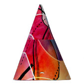 Abstracte Waterverf Zwart Wit Patroon Feesthoedjes (Rechts)