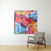 Abstracte Waterverf Zwart Wit Patroon Wandkleed (In situ)