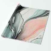 Abstracte Waterverf zwarte lijn Cadeaupapier (Uitgerold)