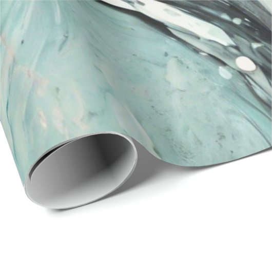 Abstracte Waterverf zwarte lijn Cadeaupapier (Rol Hoek)