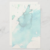 Abstracte waterverfhand geschilderde achtergrond 2 briefpapier (Voorkant / Achterkant)