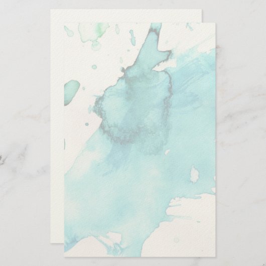 Abstracte waterverfhand geschilderde achtergrond 2 briefpapier (Voorkant / Achterkant)