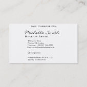 Abstracte waterverfinkt kleurrijke vrouw make-up visitekaartje (Achterkant)