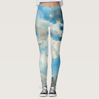 abstracte waterverfleggings leggings