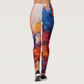 Abstracte waterverfspatspanty's leggings (Achterkant)