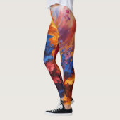 Abstracte waterverfspatspanty's leggings (Links)