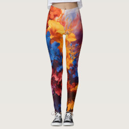 Abstracte waterverfspatspanty's leggings