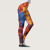Abstracte waterverfspatspanty's leggings (Rechts)