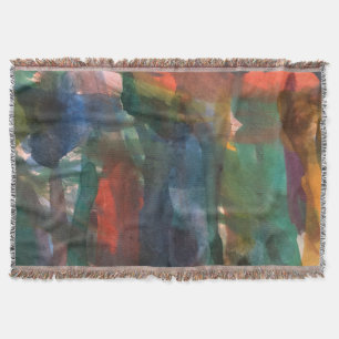 Abstracte waterverfstreken Schilderachtig patroon  Deken