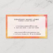 Abstracte Waterverven Achtergrond Sinaasappel & Ge Visitekaartje (Achterkant)