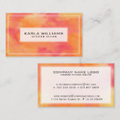 Abstracte Waterverven Achtergrond Sinaasappel & Ge Visitekaartje (Voorkant / Achterkant)