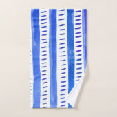 Abstracte waterverven - blauw badmat bad handdoek (Handdoek)