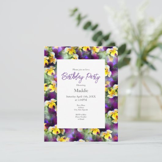 Abstracte Waterverven Kaart (Staand voorkant)