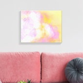 Abstracte Waterverven - Oranje achtergrond Canvas Afdruk (Insitu (Woonkamer))