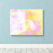 Abstracte Waterverven - Oranje achtergrond Canvas Afdruk (Insitu (Houten vloer))