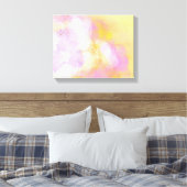 Abstracte Waterverven - Oranje achtergrond Canvas Afdruk (Insitu (Slaapkamer))