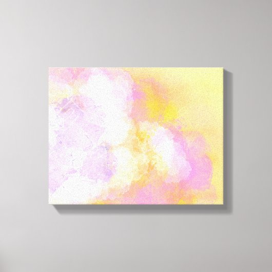 Abstracte Waterverven - Oranje achtergrond Canvas Afdruk (Voorkant)