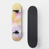 Abstracte Waterverven - Oranje achtergrond Persoonlijk Skateboard (Voorkant)
