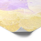 Abstracte Waterverven - Oranje achtergrond Poster (Hoek)