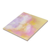 Abstracte Waterverven - Oranje achtergrond Tegeltje (Zijkant)