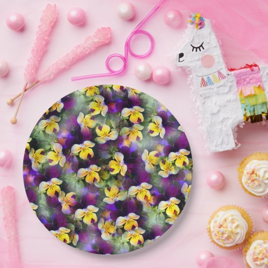 Abstracte Waterverven Papieren Bordje (Feest)