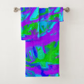 Abstracte Waterverven van Peacock Bad Handdoek (Insitu)