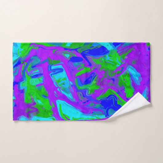 Abstracte Waterverven van Peacock Bad Handdoek (Handdoek)