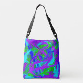 Abstracte Waterverven van Peacock Crossbody Tas (Achterkant)