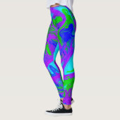 Abstracte Waterverven van Peacock Leggings (Links)