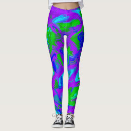 Abstracte Waterverven van Peacock Leggings