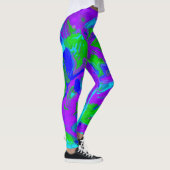 Abstracte Waterverven van Peacock Leggings (Rechts)